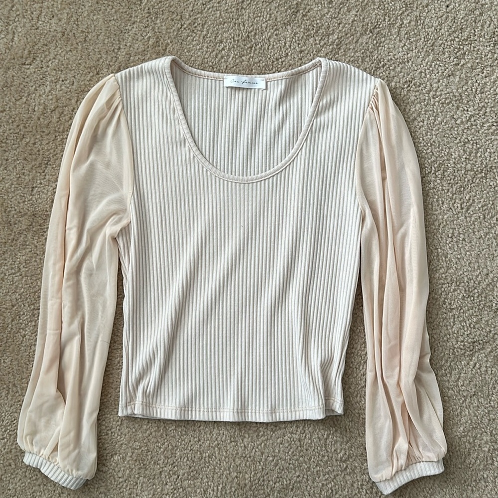 Ces Femme mesh sleeve top